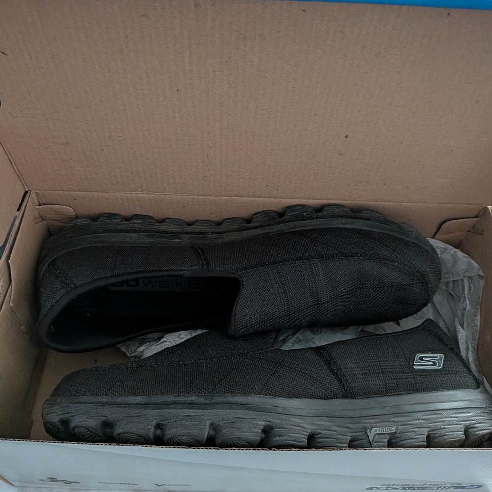 Skechers Men's Charcoal Slip-On Loafers - Picture 3 of 8